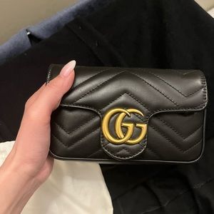 Gucci marmont super mini black